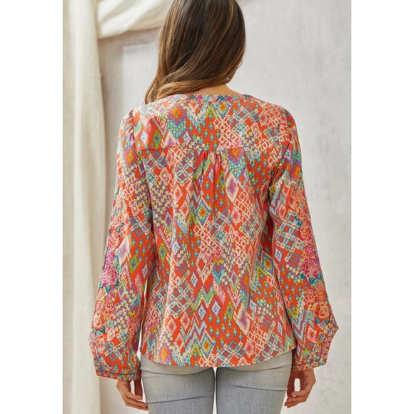 Savanna Jane Tunic Top with Bell Sleeves - Picture 2 of 5